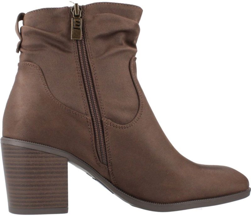 Mustang - Miriana - Enkellaarsjes - Zwart - 5 tot 8 cm Hakhoogte - Ritssluiting