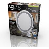 Adler verlichte make-upspiegel LED rond Ø 20 AD 2168 wit