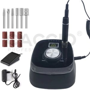 Elektrische Nagelfrees - Elektrische Nagelvijl - Nagelvijl elektrische - 40.000 RPM -Grijs- Weinig tot geen trillingen - Extra stil geluid - Inclusief 6 bitjes - 6x schuurrolletjes - Manicure/Pedicure Voeten en Handen - Manicureset voor nagels
