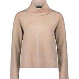 Betty Barclay - Geruite Gebreide Trui met Lurexdraad - Beige - Dames