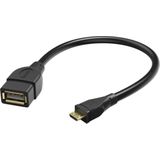 Hama 173892 USB-kabel 0,15 m Micro-USB B USB A Zwart