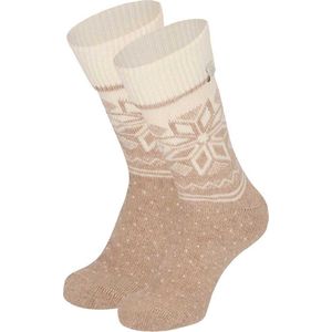 Apollo | Noorse sokken dames | Wol | Bruin | Maat 39/42 | Wollen sokken dames
