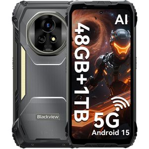 Blackview XPLORE 2 - Robuuste Smartphone - 5G - 48GB RAM - 1TB ROM - 20000mAh - 120W snel opladen - 6.73 inch QHD+ AMOLED-scherm - Nachtzicht - Android 15 - Robuuste Telefoon - NFC - GPS - Zwart
