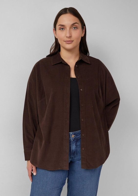 s.Oliver Curve blouse donkerbruin