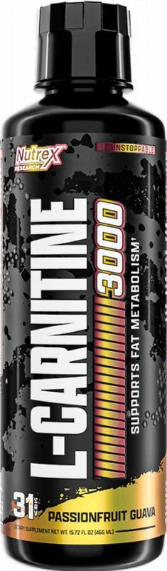 Nutrex Research - Liquid Carnitine 3000 - Vloeibare Carnitine - 465 ml - Passionfruit Guava