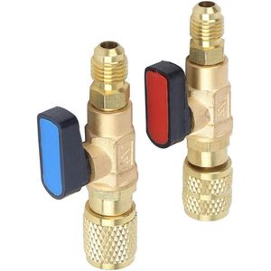 Airconditioning Snelkoppeling Connector Messing Adapters voor R22 R410A Hoog Laag Rood Blauwe zijde - kwaliteit en duurzaamheid .