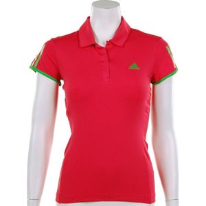 adidas - Women's Barricade Cap Polo - adidas Tennis Polo's - 36 - FreshPink/IntensGreen