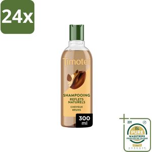 Timotei - Shampoo - Intens Bruin - 300 ml - Voordeelverpakking - 24 stuks - Natuurlijke shampoo - Siliconen shampoo