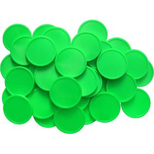 XXL Verpakking: CombiCraft Blanco munten / Consumptiemunten Neon groen - Ø29mm - 3000 stuks
