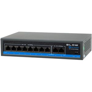 PoE Netwerk Switch - 8 Poorts - 10/100/1000Mbps - 2x Uplink - 120 Watt