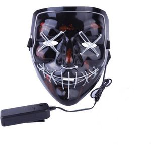 Led verlichting party masker Vendetta / Purge feest masker / halloween met meerdere standen.