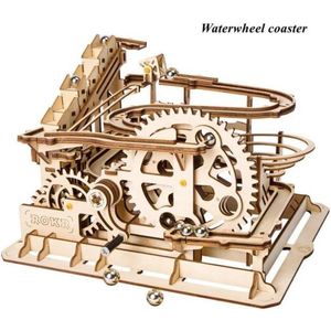 Robotime Waterwheel coaster - Rokr - Marble rush - Knikkerbaan - Houten puzzel - Volwassenen - 3D puzzel - Modelbouw - DIY