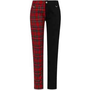Banned - HALF THE DAMAGE Skinny fit broek - L - Rood