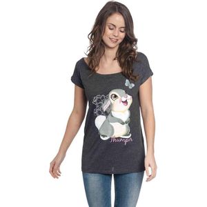 Bambi Klopfer Dames T-shirt - gemêleerd grijs - 3XL