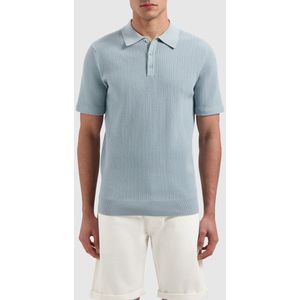 Pure Path Braided Knitwear Polo Blue Grey (25010815 - 93)