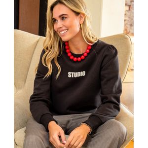 Je m'appelle Dames Trui Met stretch - Bruin - Maat M