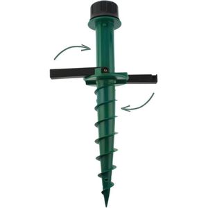 Pro Garden Parasolhouder - Schroef - Grondboor - 44 cm - Groen - Zwart - Draaien