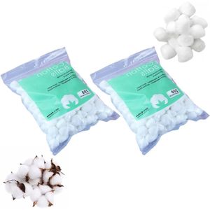 Allecto plus - Zachte wattenballen voor make-up en cosmetica - 400 witte katoenen bolletjes