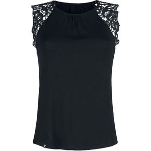 Forplay Sleeve Lace Top Dames Top - zwart - S