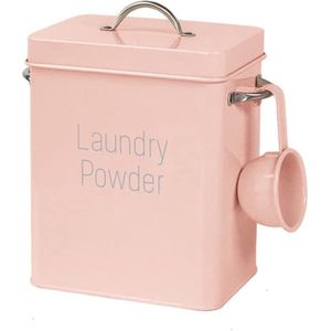 JGS ® Retro Stijl Metalen Opbergdoos voor Waspoeder en Meer met Handige Lepel