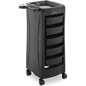 Kapperstrolley met 5 Laden en Föhnhouder – Professionele Werkwagen voor Kappers