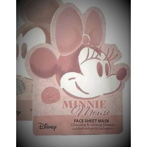 Gezichtsmasker Minnie Mouse - Face sheet mask - cleaning and relaxing - reinigend en kalmerend - met perilla leaf - 23 ml - tissue masker