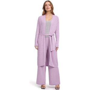 FALKE Loungewear Touch comfortabel viscose zijde cardigan dames purper - maat M