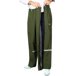 Groene regenbroek met volledige rits van Hello Rain M