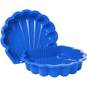 Zandbak schelp blauw 2-delig88 x 77cm x 36 cm SwingKing Zandbak / waterbak met deksel