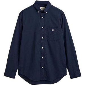 Gant Reg Poplin Shirt Met Korte Mouwen Blauw L Man