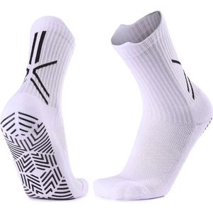 Gripsokken Voetbal Wit (Maat 39-45) Anti-Blaren Sportsokken ProForm Performance Pro - Anstislip Sokken - Voetbalsokken - Tennissokken - Voetbal Spullen