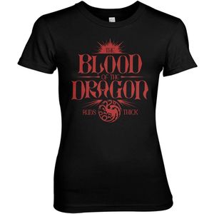 Game of Thrones House of the Dragon - Blood Of The Dragon Runs Thick T-shirt zwart S