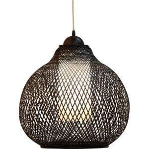 Fine Asianliving Bamboe Webbing Hanglamp Zwart Robinson D41xH35cm