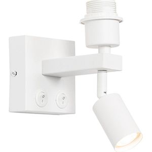 QAZQA brescia - Moderne Wandlamp voor binnen - 1 lichts - D 20 cm - Wit - Woonkamer | Slaapkamer | Keuken