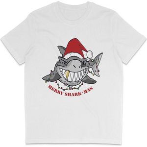 T Shirt Heren - Kerst - Korte Mouw - Wit - Maat XS