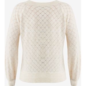 Mexx Trui Met Parels Off White Dames - Maat L