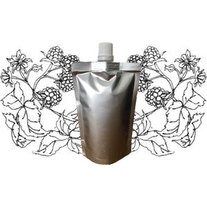 Frambozenpitolie - Navulling 200ml pouch met schenkmond - plasticvrij verpakt - vegan - dierproefvrij en zonder chemische toevoegingen - Frambozenpit huidolie