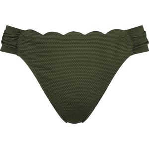 Hunkemöller Dames Badmode Bikinibroekje Scallop - Groen - maat M