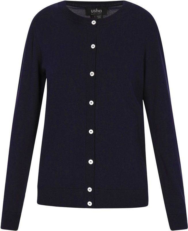 usha - Cardigan - Classic Look - Fitted - Met Ronde Hals - Lange Mouwen