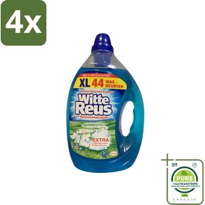 Witte Reus - Vloeibaar Wasmiddel - 44 Wasbeurten - Voordeelverpakking - 4 stuks - Witte was - Wasmiddel