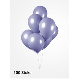 100 x Lavendel Ballonnen 100% biologisch afbreekbaar , 30 cm doorsnee, Carnaval, Voetbal, Verjaardag, Themafeest, Versiering