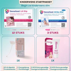 Kinderwens Startpakket - Ovulatietesten - Zwangerschapstesten - Conceptie Cup - Fertiliteitsgel - Compleet Instappakket