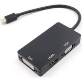 Mini DisplayPort 1.1 naar HDMI, DVI en VGA adapter / zwart - 0,20 meter