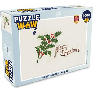 Puzzel Kerst - Kunst - Hulst - Legpuzzel - Puzzel 1000 stukjes volwassenen - Kerst - Cadeau - Kerstcadeau voor mannen, vrouwen en kinderen
