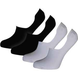 Hilla Collections - Bamboo Footie - 43/46 - Zwart/Wit Mix