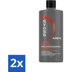 SYOSS - Men Power - Shampoo - Langdurige Styling - 440ml - Voordeelverpakking - 2 stuks