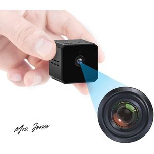 Mrs. Jones Elite Spycam Verborgen Mini Camera - 1080p - Draagbaar - Nachtzicht - Bewegingsdetectie - Binnen en Buiten .