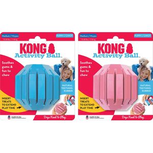 Kong - Speelgoed Voor Dieren - Hond - Kong Puppy Activity Ball M - 7,6x7,6x7,6cm Gemengde Kleuren - 1st