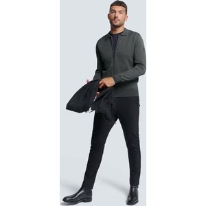 No Excess Mannen Polokraag Vest Donker Grijs XXXL