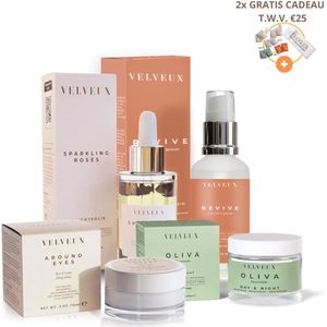 (Verzorgende bundel) Oliva Face Cream & Rozen Gezichtsolie & Vit C en Retinol Serum & Oogcrème - eye cream - dagcreme - moisturizer - nachtcreme - skincare - gezichtsverzorging - vitamine c - gezichtscreme - moederdag cadeautje